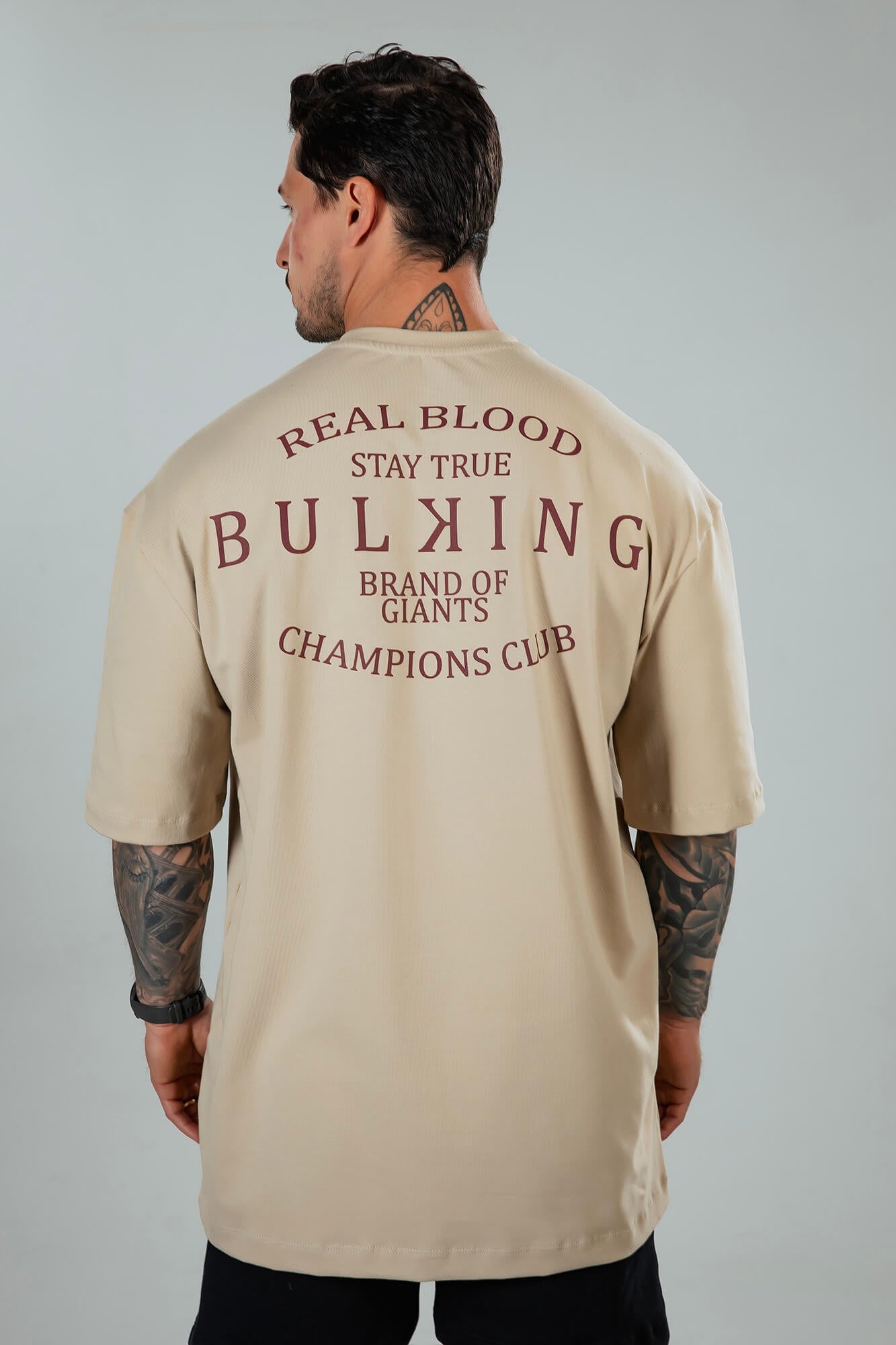 CAMISETA OVERSIZED TRUE CLUB BEGE