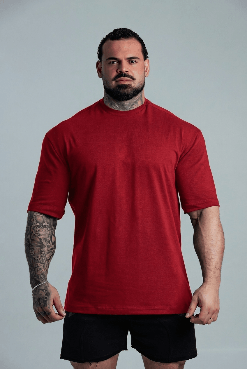 CAMISETA OVERSIZED BASIC BORDÔ